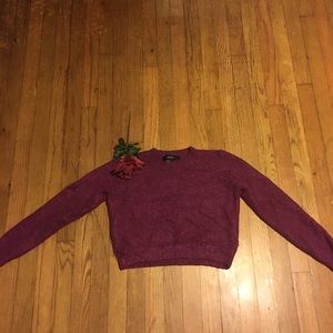 Mauve cropped sweater